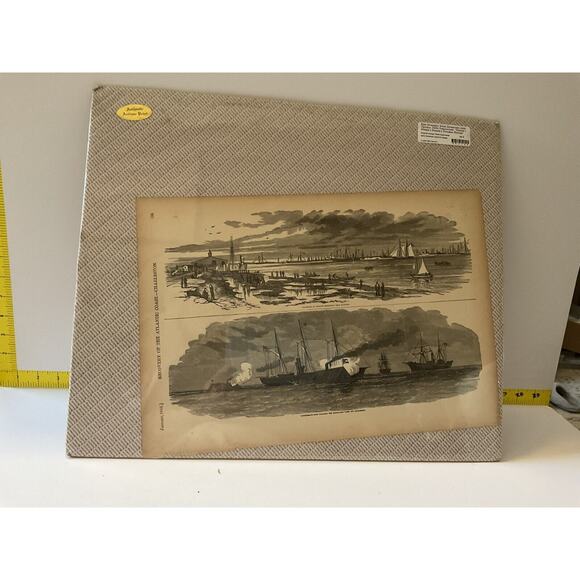 Antique Newspaper Civil War 1800s Recovery Atlantic Coast Harper Military Rare - Picture 1 of 7